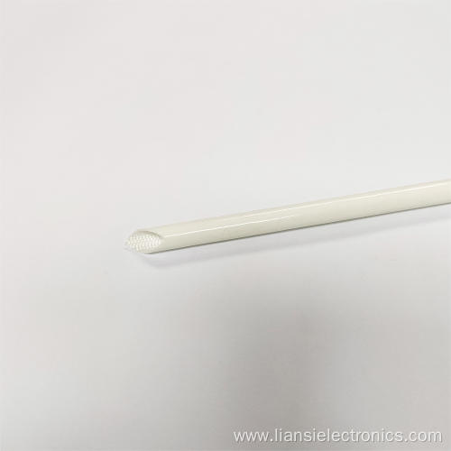 White insulated electrical wire silicone fiberglass sleeving